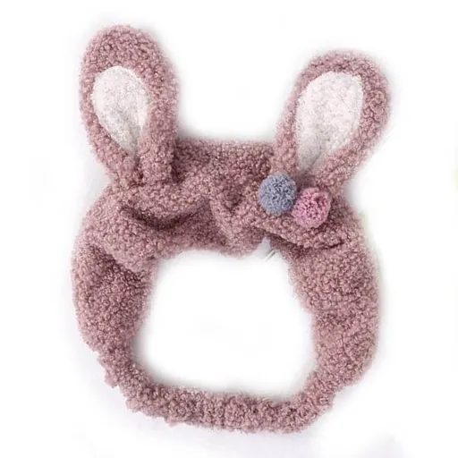 Hod Health & Home Fuzzy Bunny Hair Band Cute Rabbit Ears - Dark Brown