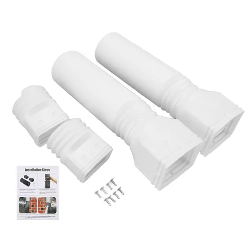 Rain Gutter Downspout Extensions Flexible Universal Drain Downspout Extender Drainage Connector Extendable From 20in to 29in White