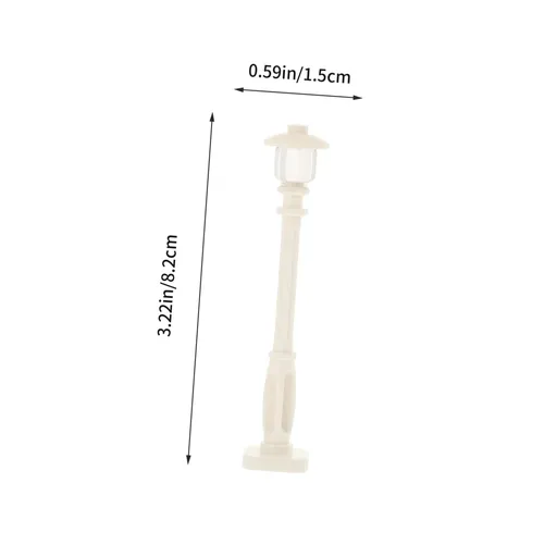 5pcs Simulation Street Light Decoration Mini Solar Lamp Post Dollhouse Street Lights Railway Train Lamp Model Puzzle Toys Micro