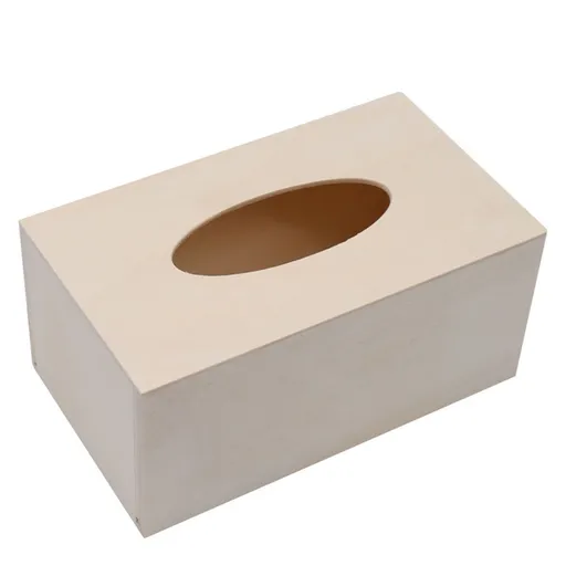 Tissue Box Cover Rectangle, Wood Tissue Box Holder, Wooden Facial Paper Holder for Bathroom, Bedroom, Dinner Table, Office