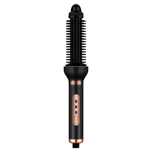 Hair Curling Iron Brush,Hot Curling Comb Ceramic Rotating Curling Iron ,Heated Round Brush Hair Styler Tool for Short Hair