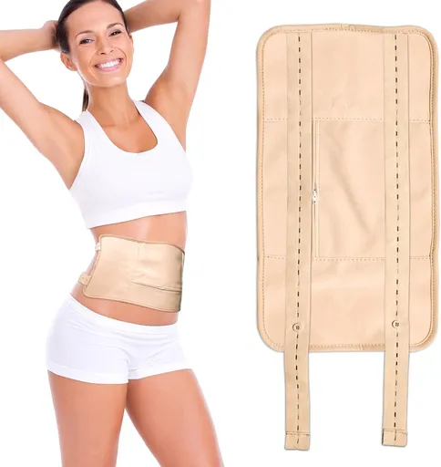 Castor oil packs - Reusable adjustable packaging set for the liver - promotes sleep - supports the liver and abdominal muscles to improve blood circulation and digestion (Castor oil not included) (1 pack)