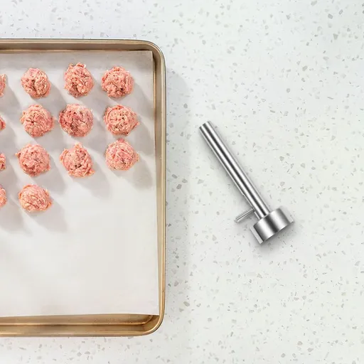 Meatball Mold Plated Silver Stainless Steel Ergonomic Practical Kitchen Utensil