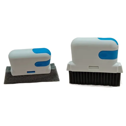 Blue Window Track Cleaning Brush and Gap Cleaner Tool - Adjustable Width Sliding Door Groove Brush, Multi-Purpose Crevice Scrubber for Sills and Vents, Deep Clean Home Maintenance Accessory