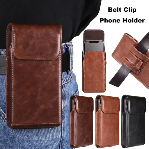 Universal Phone Belt Holster Case with Belt Clip And Loop Magnetic Closure Outdoor Camping Hiking Cell Phone Waist Pouch Attached to Belt Smartphone Holder Bag