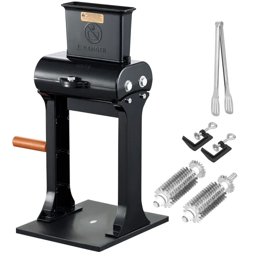 Commercial Meat Tenderizer, Heavy Duty Stainless Steel Meat Tenderizer Machine, Quick and Easy Manual Operation Kitchen Tool, 148mm Feed Port for Beef, Turkey, Chicken, Pork, Steak, and Fish