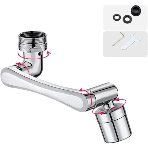 Faucet Aerator 1440 Degree Swivel Extension 2 Water Modes Universal Brass Diffuser, 20 22 24 mm