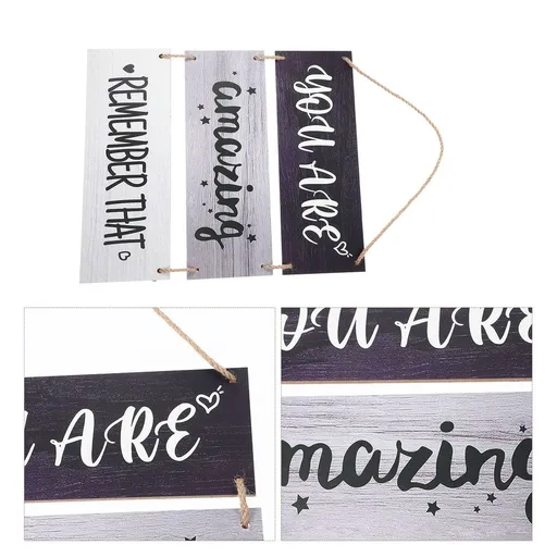 Vintage Wall Hanging Sign Multi Color Inspirational Art for Bedroom and Living Room