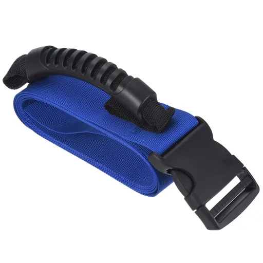 Carrying Strap with Handle, Adjustable Nylon Belt for Moving Lifting Boxes Grocery Luggage, blue