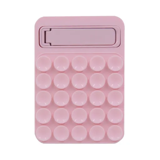 Pink 4 Pack Silicone Suction Phone Mount with Foldable Kickstand - Adhesive Sticky Grip Pad for Mirrors & Glass - 2-in-1 Hands-Free Holder for Content Creation
