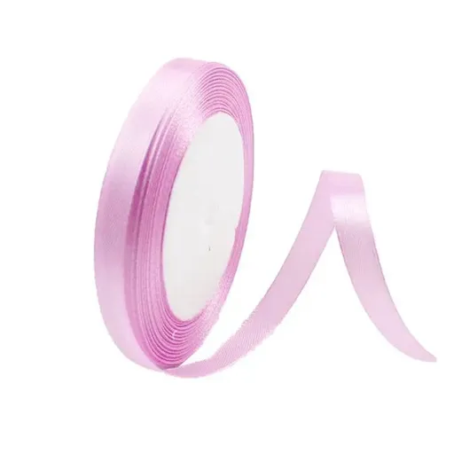 10mm Width Satin Hair Ribbon Wedding Party Decoration Gift Banquet 3m - Pink Purple