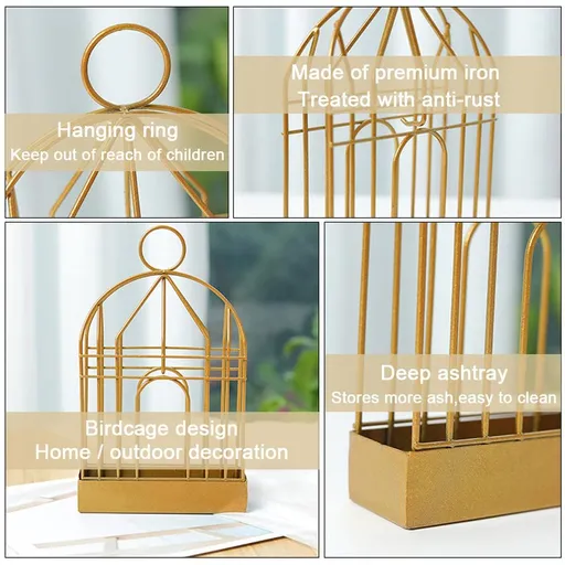 Portable Metal Mosquito Coil Holder Incense Holder Retro Incense Coil Burner, Hanging Bird Cage Outdoor Home Garden Decor