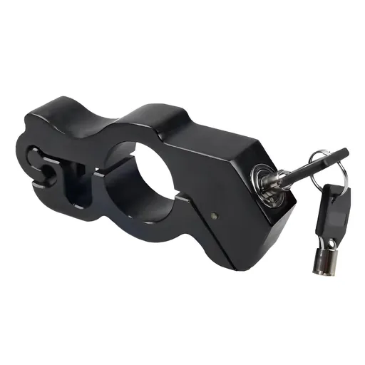 Motorcycle & Scooter Handlebar Grip Lock - Anti-Theft Brake Lever Lock(black)