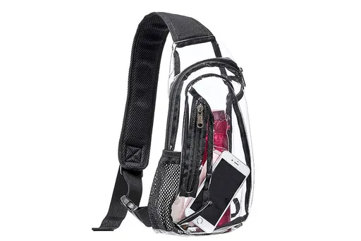 Clear Sling Bag PVC Crossbody Bag for Stadium Events Concerts and Hiking