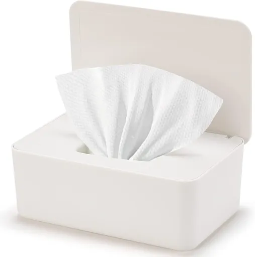 Baby Wipes Dispenser, Wipe Holder for Baby & Adult,Keeps Wet Tissue Fresh, Non-Slip Wipes Case, Flushable Wipe Container with Sealing Design Lid