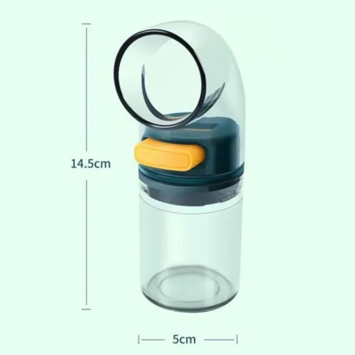 0.5g Quantitative Press Salt Shaker, Single Moisture Proof Plastic Seasoning Container for Kitchen