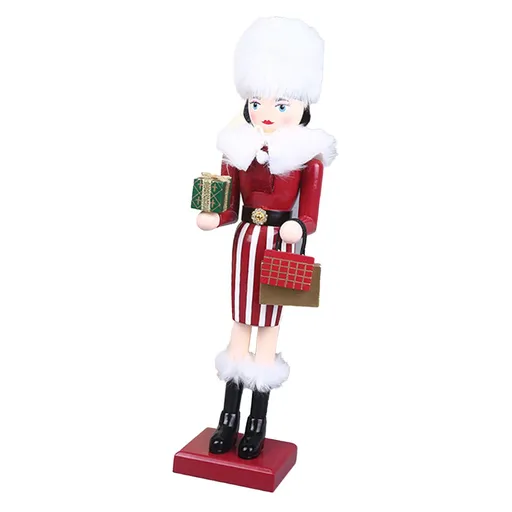 Xmas Wooden Nutcracker Home Decoration Cute Vivid Woodem Xmas Nutcracker Figurine Toy Type 1