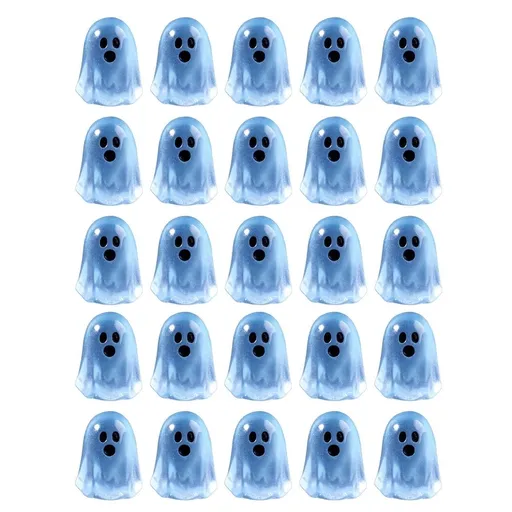 15pcs Halloween Mini Ghosts Figures Luminous Small Little Resin Ghost Figurines Glow in The Dark Tiny Statue for Halloween Party Favors Dollhouse Decorations Toys Desktop Ornaments