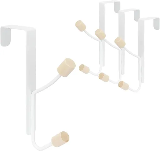 4 Pack Hanging Hooks for Doors, Single Door Hook