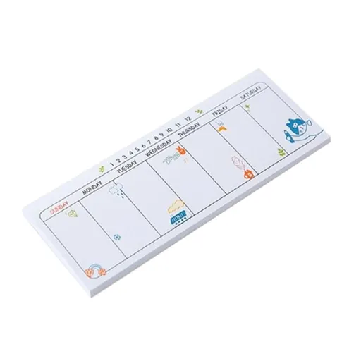 Weekly Organizer Quality Long Planner Notebook Weekly Planner Pads Random Patterns for Goal, Tasks, Ideas, Notes