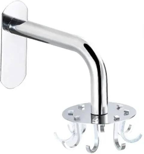 Kitchen Utensil Holder 360 Rotating Storage Hook, 8 Under Cabinet Hooks Kitchen Utensil