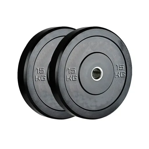 2 x 15kg Black Olympic Bumper Plate