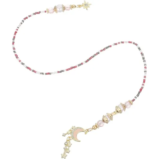 Vintage Beaded Bookmark with Moon Star Sun Charms 18 Inch for Readers