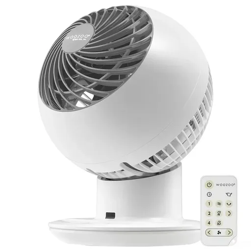 White Globe Fan Circulator in Charcoal Grey with 32.8m² Coverage