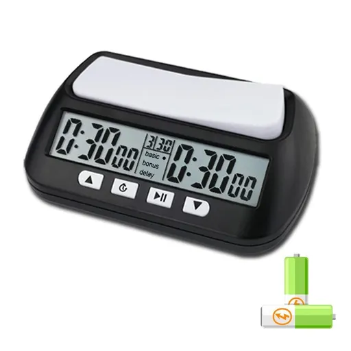3-in-1 Multipurpose Portable Professional Chess Clock Digital Chess Timer Game Timer (Black)