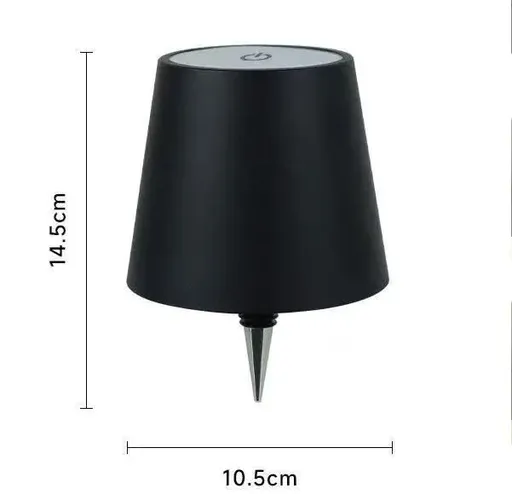 Black Cordless Tri-Color Wine Bottle LED Lamp