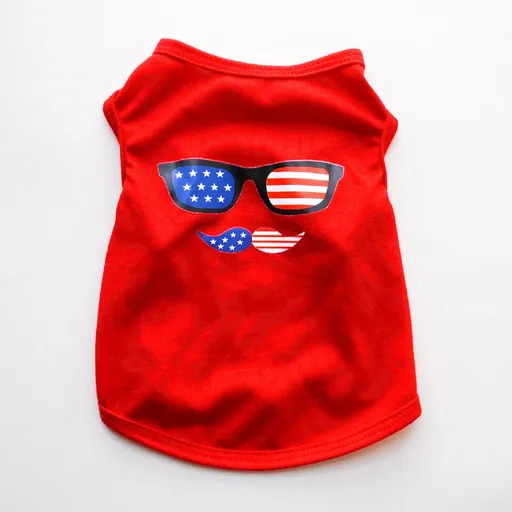 Youlle Dog Vest Polyester Summer Breathable Red Glasses