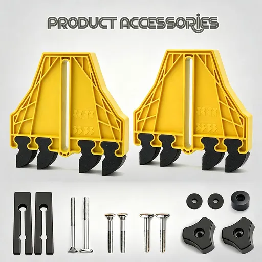 Versatile Woodworking Featherboard with EVA Pressure Teeth for Table Saws, Router Tables, and Band Saws, Enhancing Safety and Precision in Wood Cutting Tasks (Yellow, 2PCS)