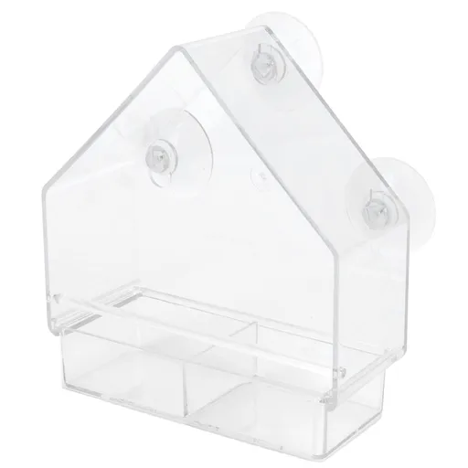Indoor Outdoor Hanging Bird Feeder PS Transparent Bird Feeding Tool for Feeding Small Birds