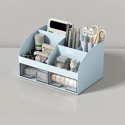 Desktop Storage Box White/Blue/Pink Paper Boxes Type Other Blue