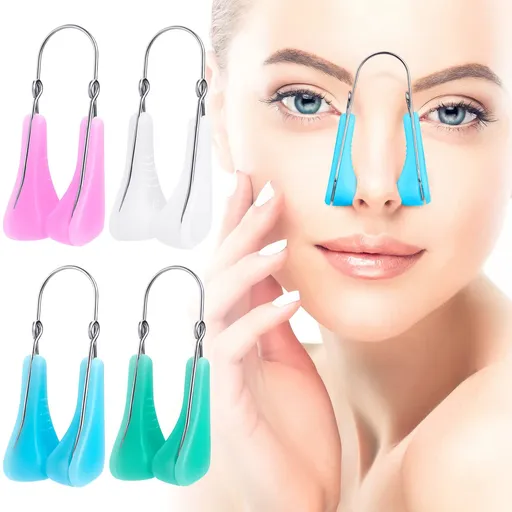 4 Pack Nose Shaper Lifter Clip, Soft Silicone Beauty Up Lifting Nose Shaperes, Wide Crooked Nose Corrector for Men, Women, Girls