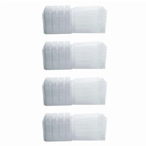 Wax Melt Containers-8 Cavity Clear Empty Plastic Wax Melt Molds-100 Packs Cubes Clamshells for Tarts Wax Melts
