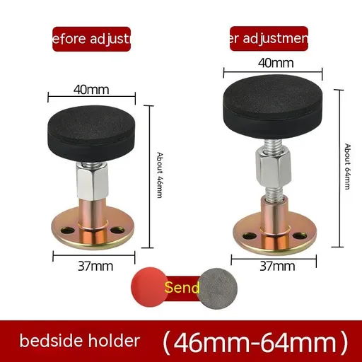 Adjustable Threaded Bed Frame Anti-Shake Tool for Bed, Headboard Stoppers, Prevent loosening Anti-Shake Fixer (46-64mm)