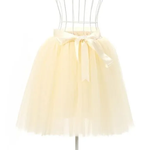 House Of Dasein Tulle Princess Tutu Skirt Women - Beige