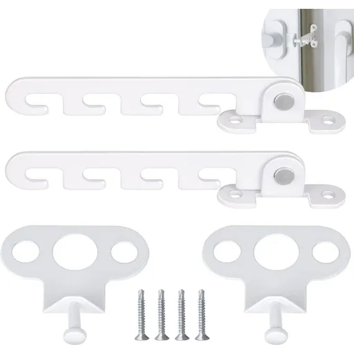 Ersandy Casement Window Restrictor 2 pcs Window Restrictor, Comes With 4 Screws, Window Lock Proof Window Lock To
