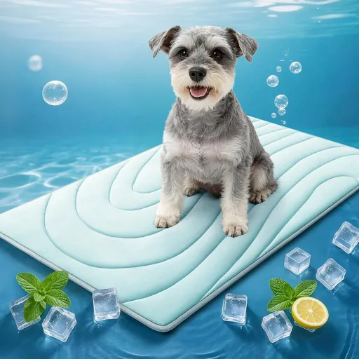Cooling Mat for Dogs, 36"x23" Self-Cooling Pet Bed - Advanced Arc-Chill Technology 3.0 for Instant Cool, Non-Slip Washable Floor Mat for Small & Medium Dogs, Indoor Outdoor Use - Blue