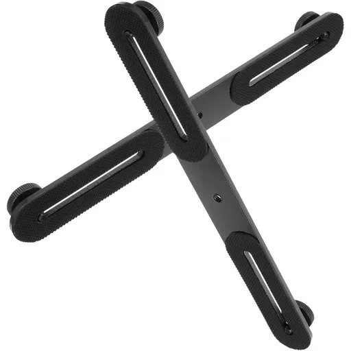 2 PCS Flash Bracket Adjustable Microphone Bar with 1/4 Inch Screw Hole - Aluminum Alloy Build Black Finish for Camera and Mic Mounts
