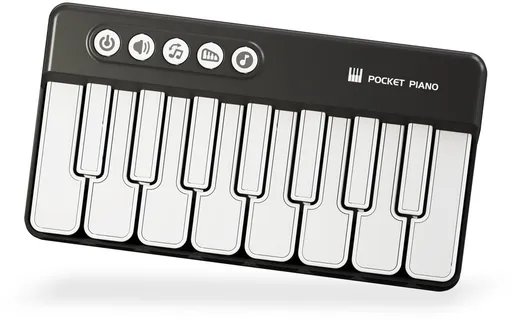 Mini Keyboard Piano - Piano for Kids - Toys for Children - Educational Toys - Portable Pocket Piano - Black