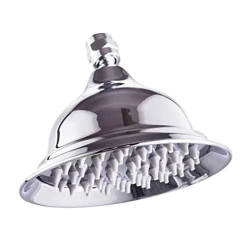 8 Inch Round Alloy Rain Shower Head – High Pressure Rainfall Showerhead for Bathroom, Universal Fit, Easy Installation - Silver - Size 8in