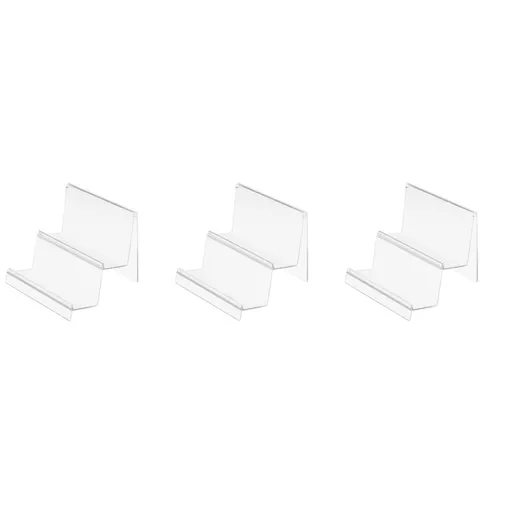 Wallet Holder Stand 3Pcs Transparent Acrylic Desktop Storage Rack