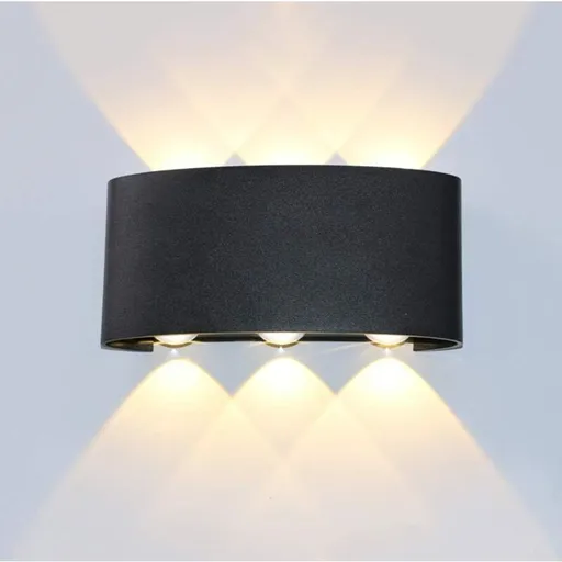 LED Wall Light 6W Aluminum Up Down Waterproof Indoor Outdoor Lamp Warm White