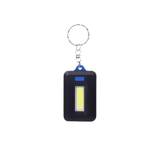 Keychain Flashlight Mini LED, Portable Flash Light Key Chain for Outdoor Camping, Emergency Survival 3 Light Modes - Blue