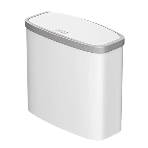 Bathroom Trash Can, Slim Garbage Bin with Press Top Lid, Bathroom Garbage Can Bin Under Desk/Sink Bedroom,Living Room,Office,Diaper