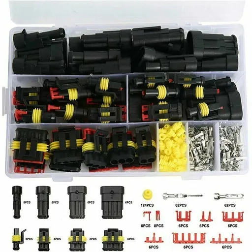 352 Pcs Waterproof a Water Connector Kit Car, Scooter Electrical Terminal of Car Waterproof a 0.5 and 0.75 Pins for Motorcycle