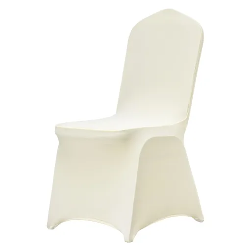 Stretch Spandex Folding Chair Covers, Universal Fitted Chair Cover, Removable Washable Protective Slipcovers, for Wedding, Holiday, Banquet, Party, Celebration, Dining (100PCS Beige)