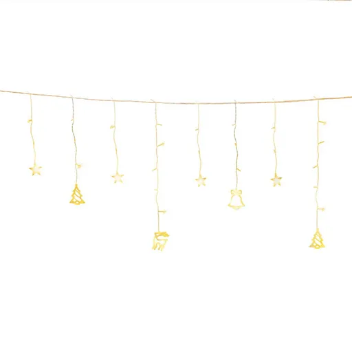 Jingle Jollys 3M Christmas Icicle Lights String Lights 138 LED Warm White